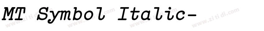 MT Symbol Italic字体转换